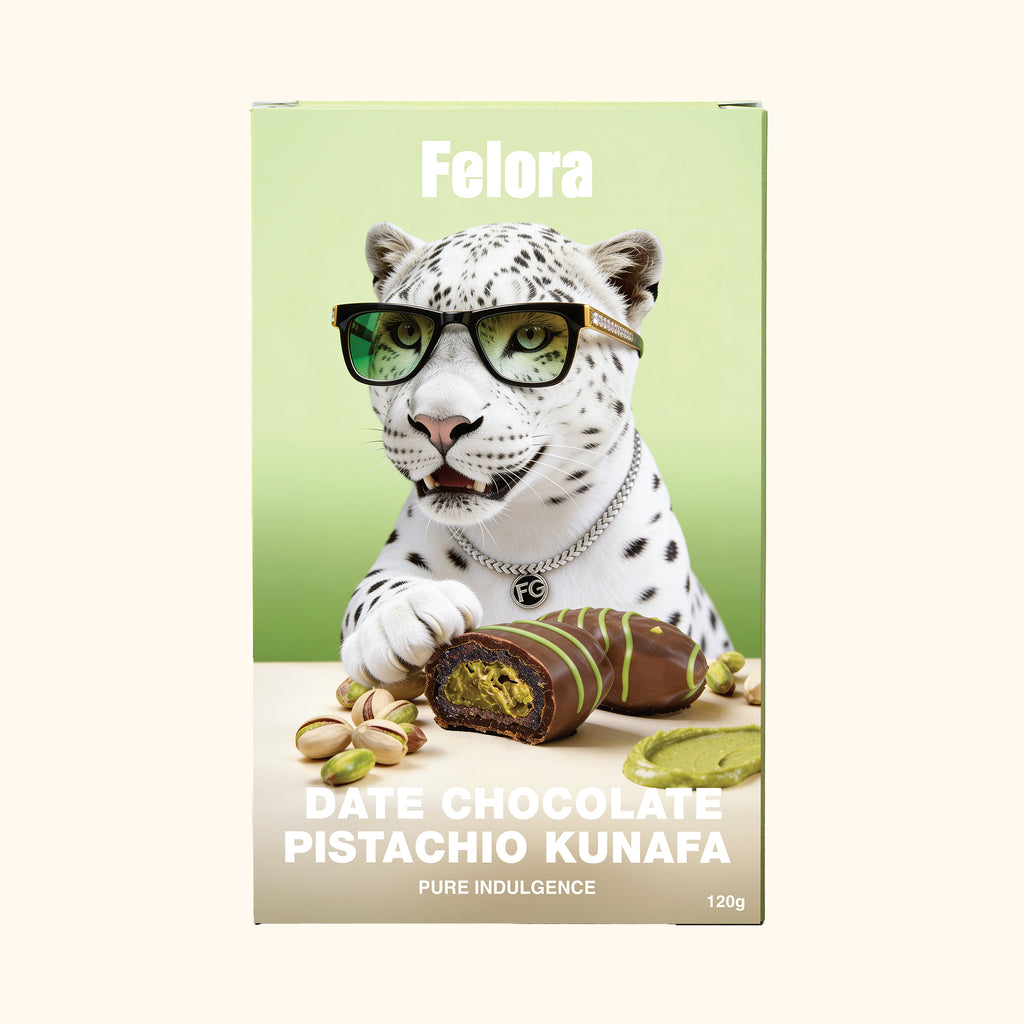 Felora Date Chocolate Pistachio Kunafa — packaging front