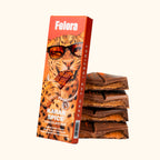 Felora Karak Spice chocolate bar — styled composition