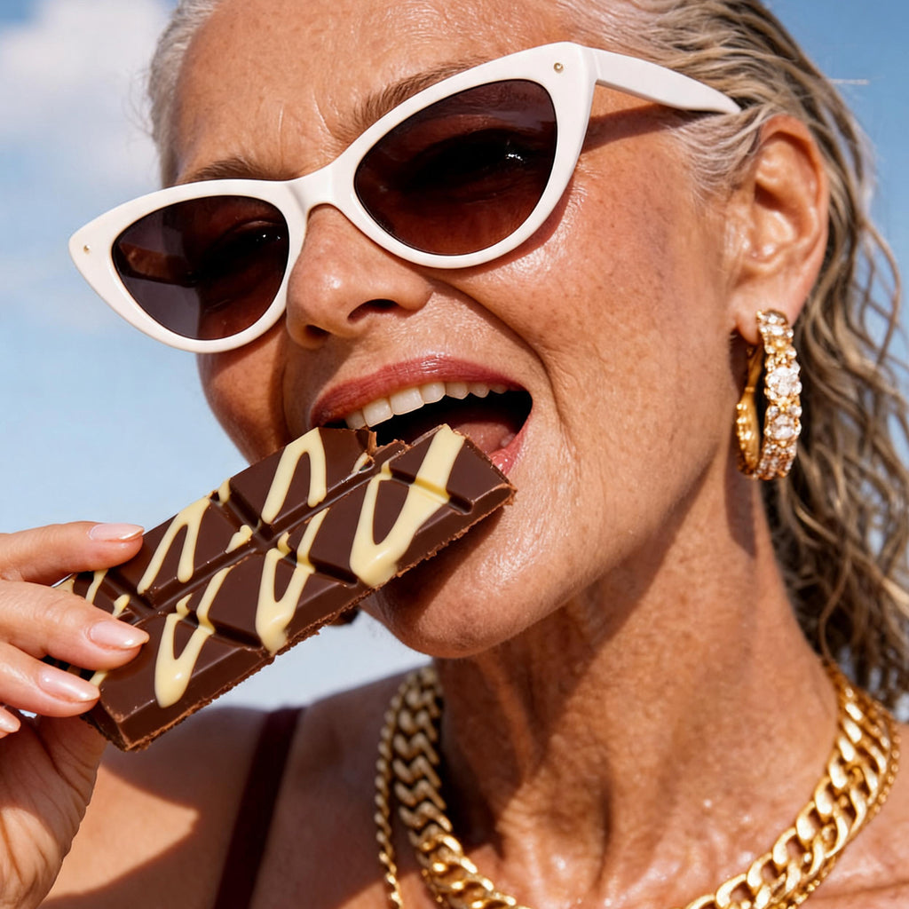 Felora Crunchy Hazelnut chocolate bar — campaign scene