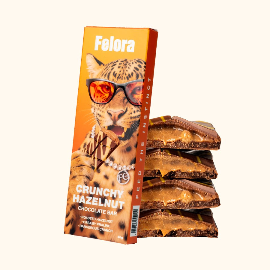 Felora Crunchy Hazelnut bar with praline layers
